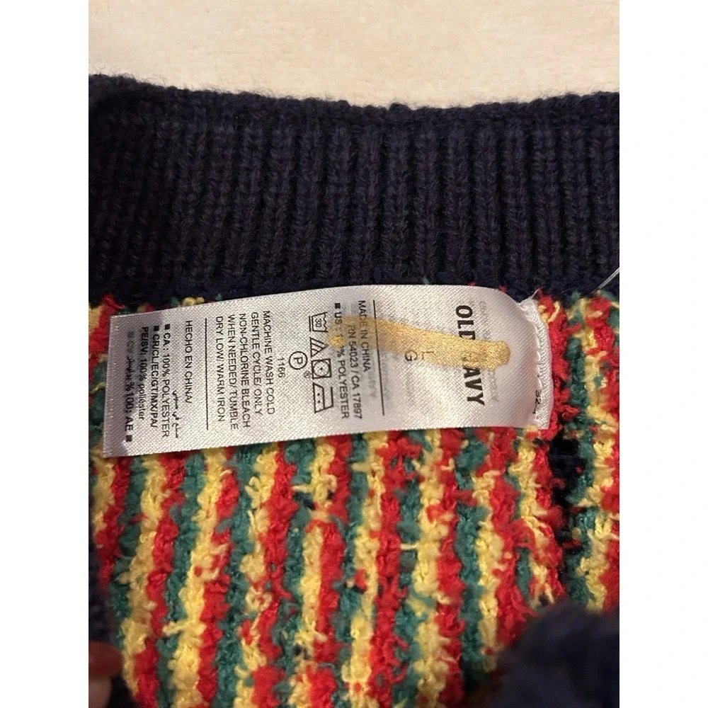 Old Navy Size Large Pet/ Dog Christmas Sweater Blue Christmas tree NEW‎